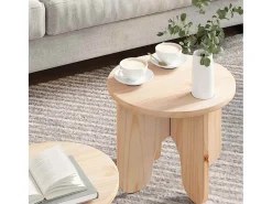 Mesa de Café 2 piezas Natural 39.5 x 39.5 x 30 cm