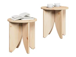 Mesa de Café 2 piezas Natural 41.5 x 41.5 x 44 cm