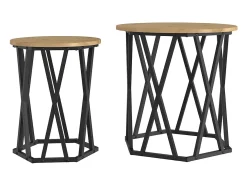 Mesa de Café 2 piezas Roble artisan 50 x 50 x 50 cm