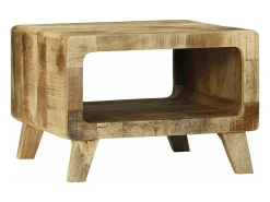 Mesa de Café 50 x 50 x 35 cm Madera maciza de mango rugosa
