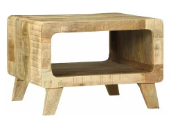 Mesa de Café 50 x 50 x 35 cm Madera maciza de mango rugosa