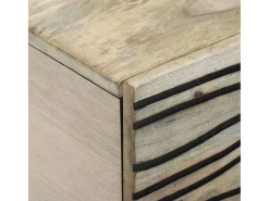 Mesa de Café Beige y Negro 100 x 54 x 40 cm