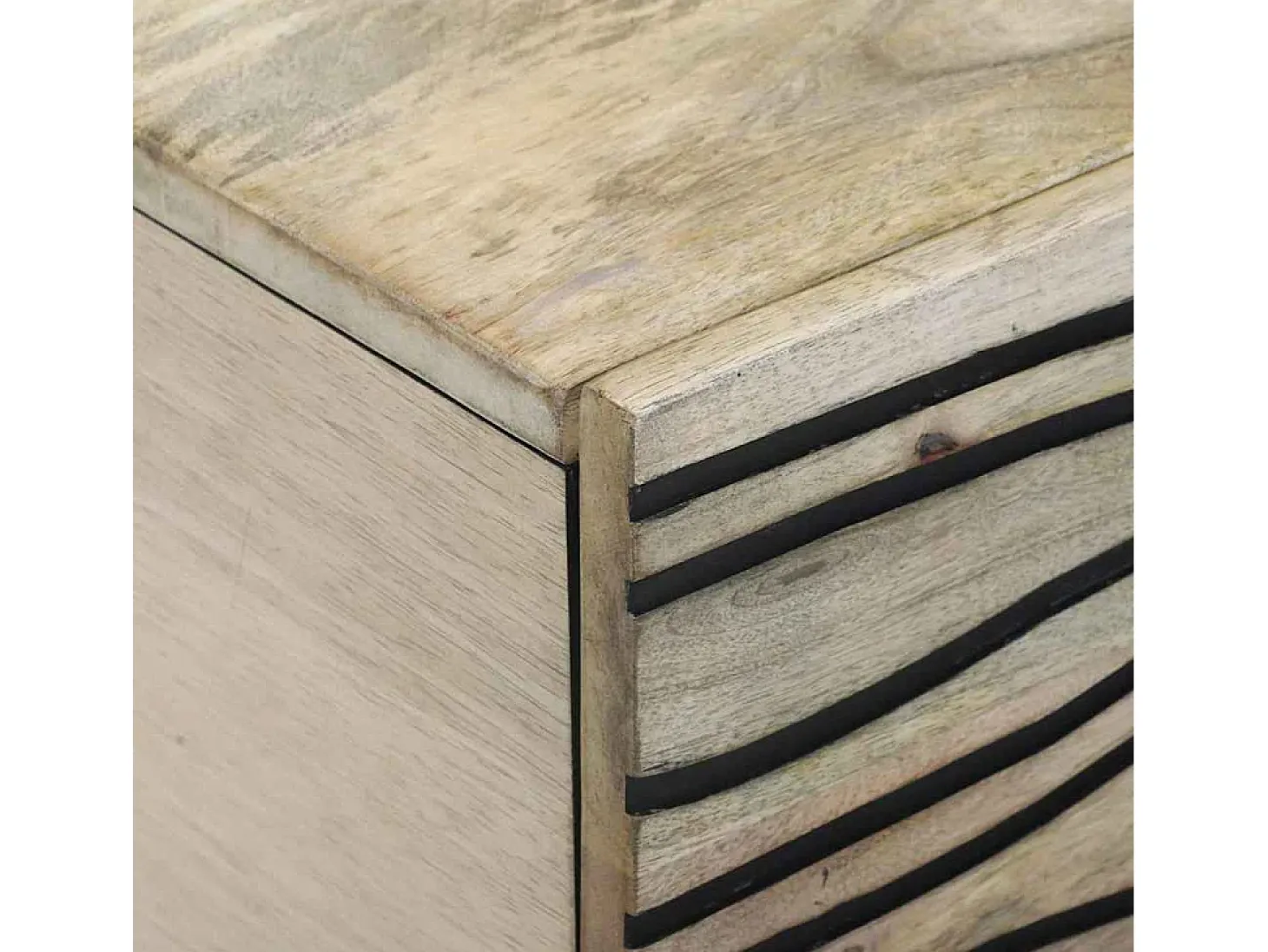 Mesa de Café Beige y Negro 100 x 54 x 40 cm