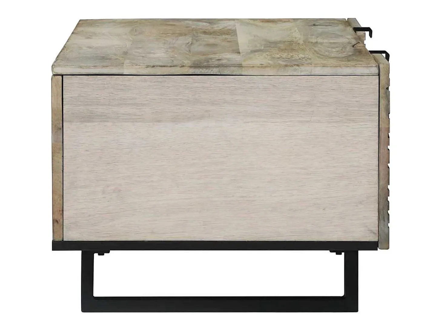 Mesa de Café Beige y Negro 100 x 54 x 40 cm