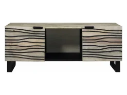 Mesa de Café Beige y Negro 100 x 54 x 40 cm