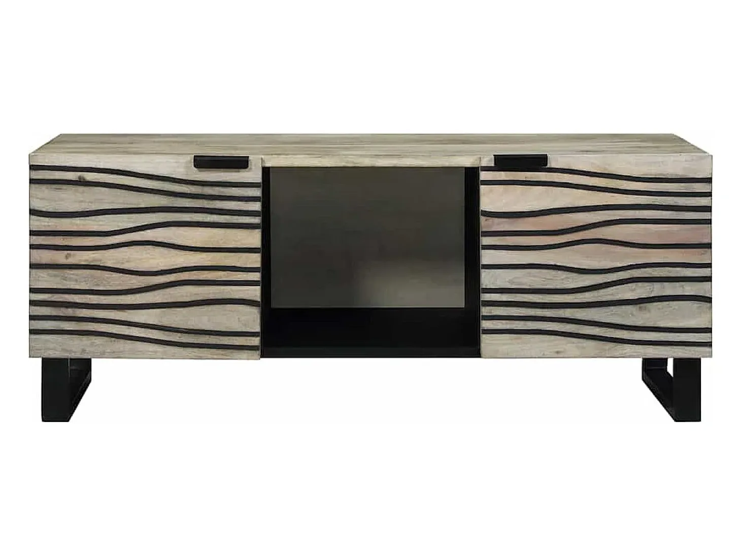 Mesa de Café Beige y Negro 100 x 54 x 40 cm