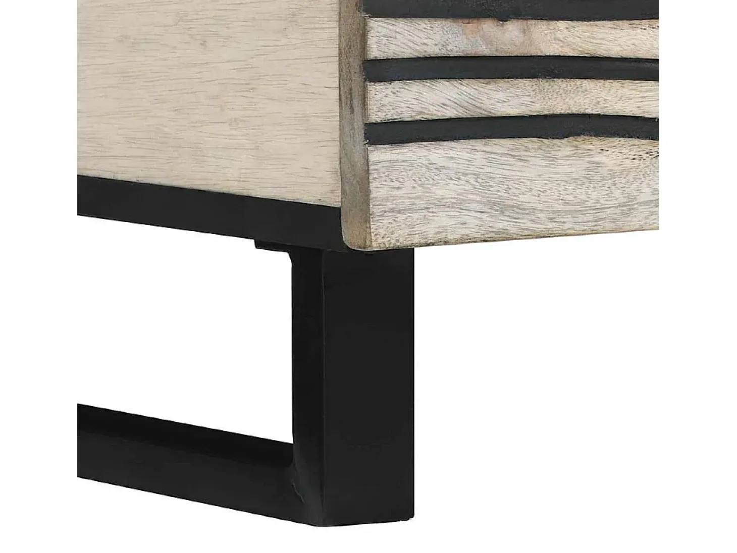 Mesa de Café Beige y Negro 100 x 54 x 40 cm