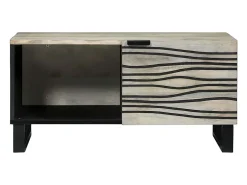 Mesa de Café Beige y Negro 80 x 50 x 40 cm