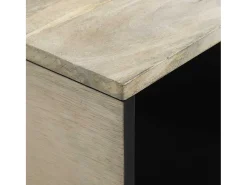 Mesa de Café Beige y Negro 80 x 50 x 40 cm