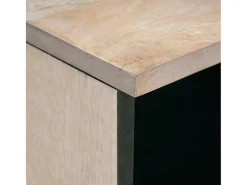 Mesa de Café con cajón 80 x 54 x 40 cm madera maciza de mango