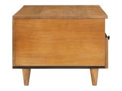 Mesa de Café con cajón con estante Marrón claro 80 x 54 x 40 cm