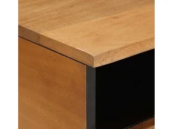 Mesa de Café con cajón con estante Marrón claro 80 x 54 x 40 cm