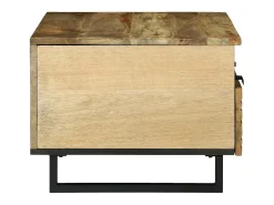 Mesa de Café con cajón Marrón y Negro 80 x 54 x 40 cm