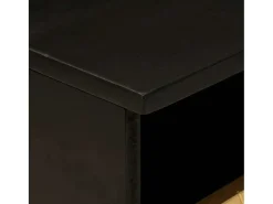 Mesa de Café con cajón Negro y dorado 80 x 54 x 40 cm