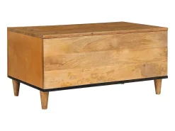 Mesa de Café con estante Marrón claro 80 x 50 x 40 cm