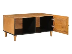 Mesa de Café con estante Marrón claro 80 x 50 x 40 cm
