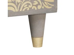Mesa de Café Gris 80 x 50 x 40 cm madera maciza de mango
