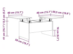 Mesa de Café Madera vieja 80 x 50.5 x 42.5 cm