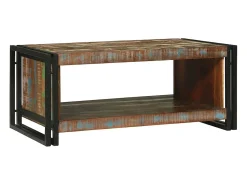 Mesa de Café Marrón 90 x 50 x 38 cm madera maciza reciclada