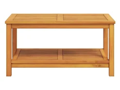 Mesa de Café Marrón 110 x 55 x 45 cm madera maciza de acacia