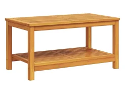 Mesa de Café Marrón 110 x 55 x 45 cm madera maciza de acacia