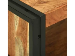 Mesa de Café Marrón 120 x 50 x 38 cm Madera de Acacia Sólida