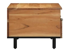 Mesa de Café Marrón 80 x 54 x 40 cm madera maciza de acacia