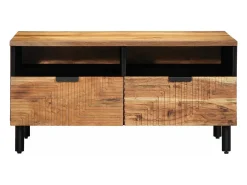 Mesa de Café Marrón 80 x 54 x 40 cm madera maciza de acacia