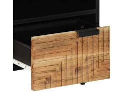 Mesa de Café Marrón 80 x 54 x 40 cm madera maciza de acacia