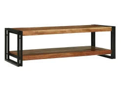 Mesa de Café Marrón 120 x 50 x 38 cm Madera de Acacia Sólida