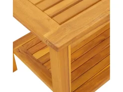 Mesa de Café Marrón 70 x 40 x 45 cm madera maciza de acacia
