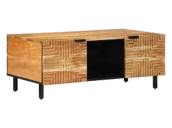 Mesa de Café Marrón 100 x 54 x 40 cm madera maciza de acacia