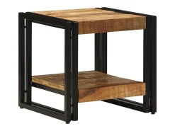 Mesa de Café Marrón 40 x 40 x 38 cm madera maciza de mango
