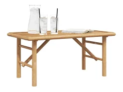 Mesa de Café Marrón 90 x 50 x 43 cm Bambú