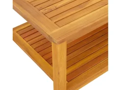 Mesa de Café Marrón 70 x 40 x 45 cm madera maciza de acacia