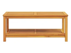 Mesa de Café Marrón 70 x 40 x 45 cm madera maciza de acacia