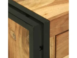 Mesa de Café Marrón 90 x 50 x 38 cm madera maciza de acacia