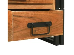 Mesa de Café Marrón 90 x 50 x 38 cm madera maciza de acacia