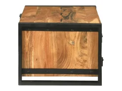 Mesa de Café Marrón 90 x 50 x 38 cm madera maciza de acacia
