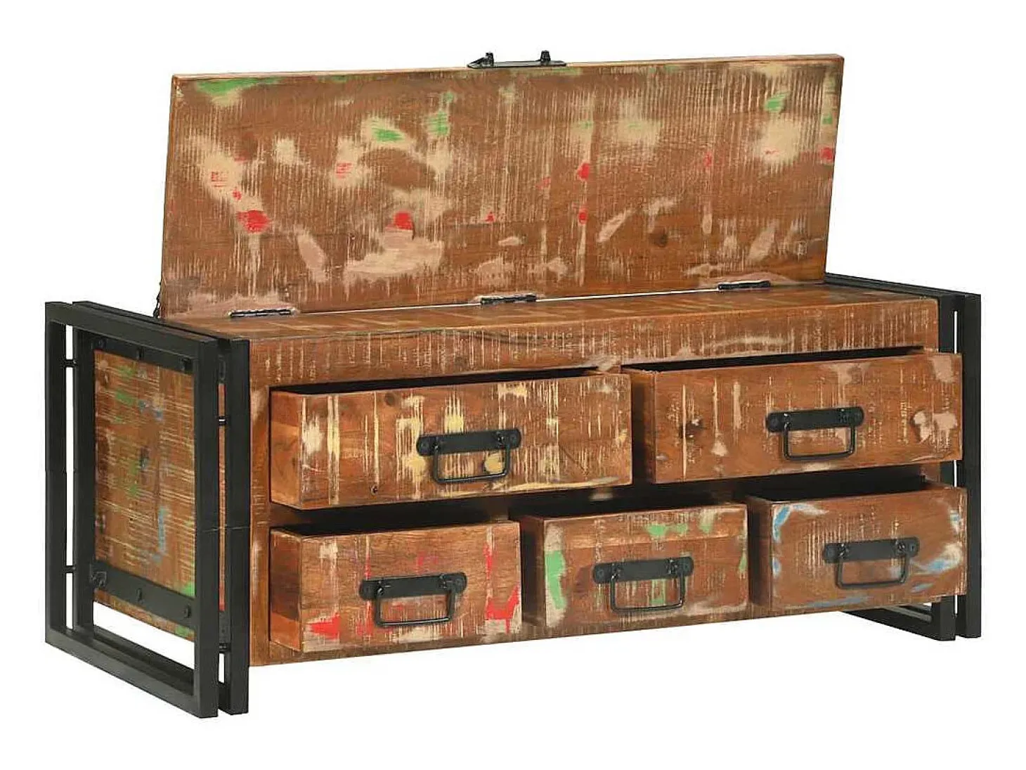 Mesa de Café Marrón 90 x 50 x 38 cm madera maciza reciclada
