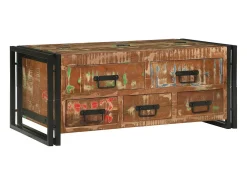 Mesa de Café Marrón 90 x 50 x 38 cm madera maciza reciclada