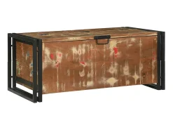 Mesa de Café Marrón 90 x 50 x 38 cm madera maciza reciclada