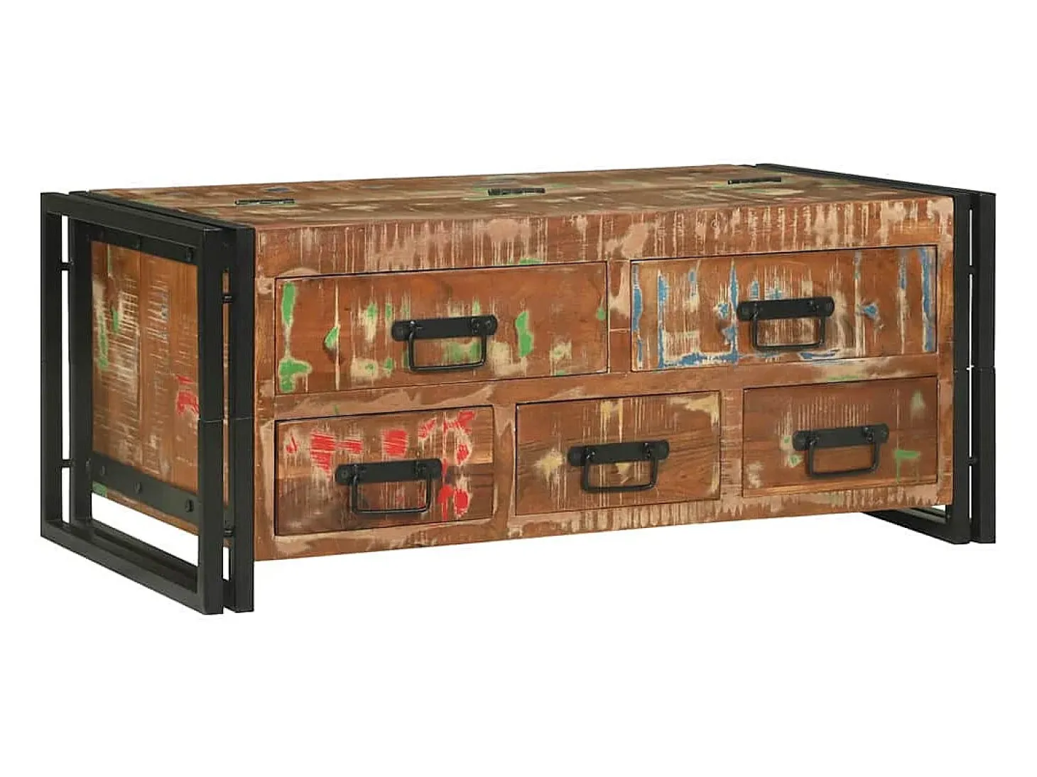 Mesa de Café Marrón 90 x 50 x 38 cm madera maciza reciclada