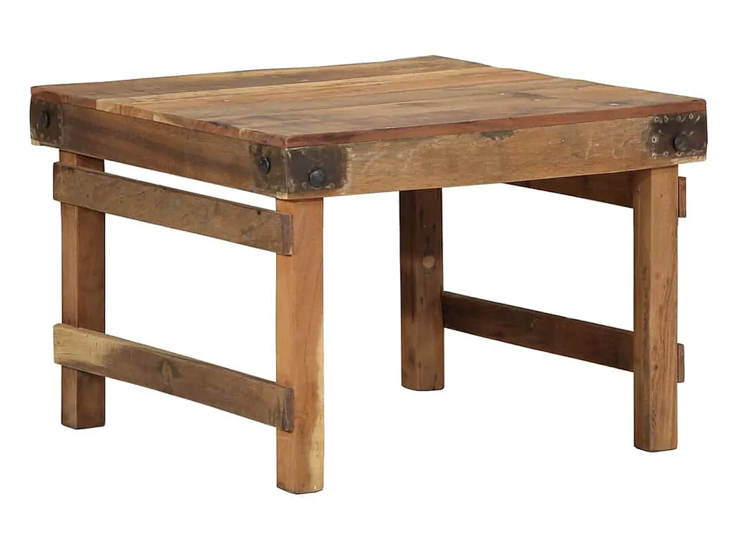 Mesa de Café Marrón 60 x 55 x 40 cm madera maciza reciclada