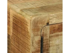 Mesa de Café Marrón Madera maciza de mango rugosa