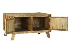 Mesa de Café Marrón Madera maciza de mango rugosa