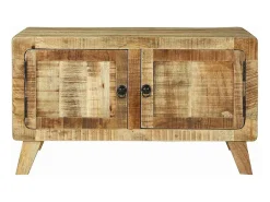Mesa de Café Marrón Madera maciza de mango rugosa