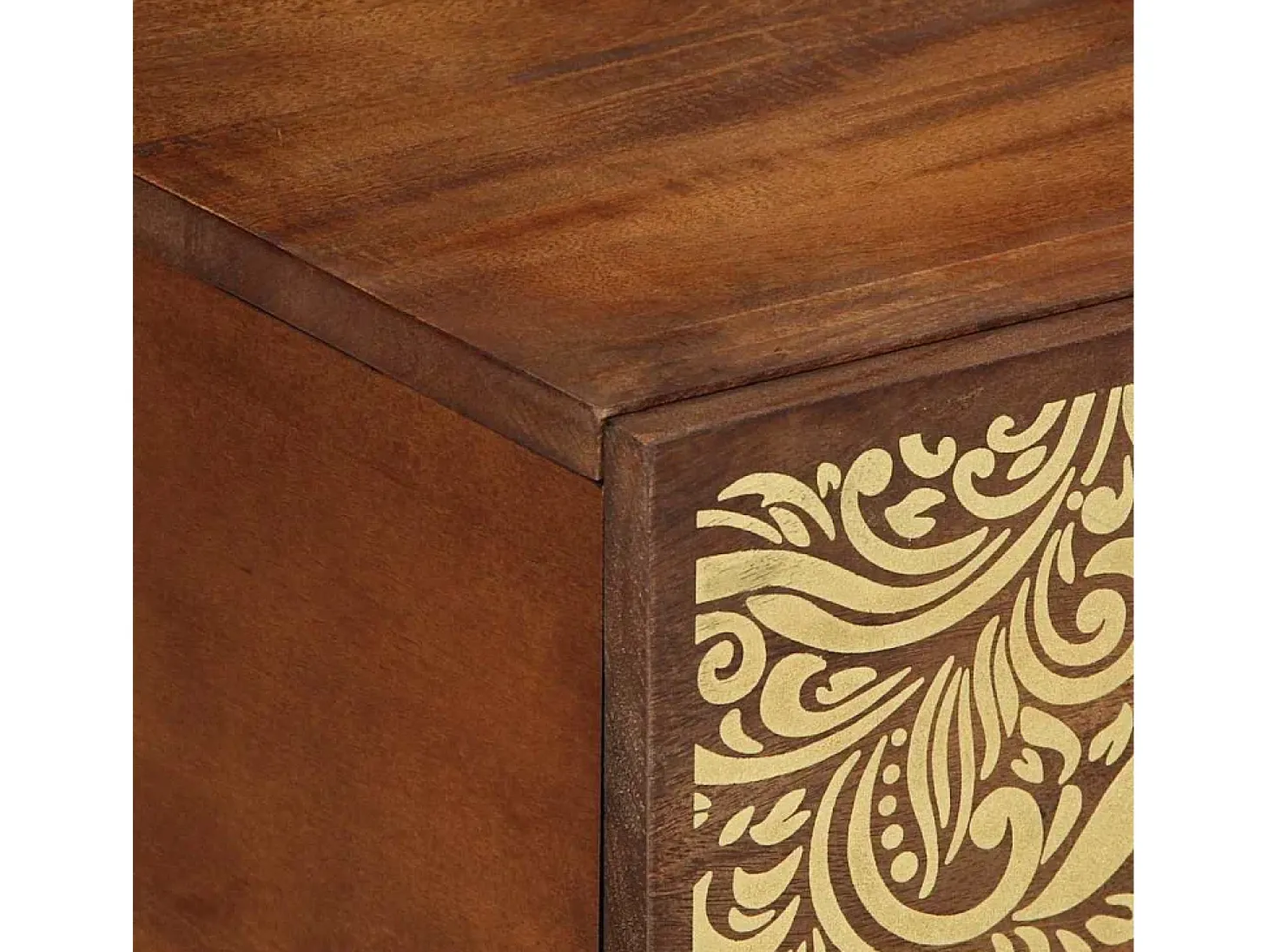 Mesa de Café Marrón miel 80 x 50 x 40 cm madera maciza de mango