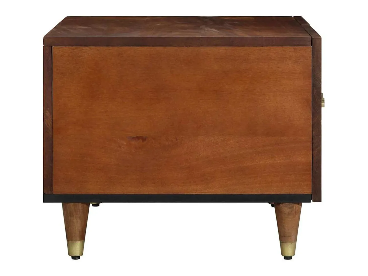 Mesa de Café Marrón miel 80 x 50 x 40 cm madera maciza de mango