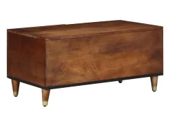 Mesa de Café Marrón miel 80 x 50 x 40 cm madera maciza de mango